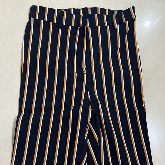 H&M Navy Blue Stripted Trouser - S - Picture 6 of 7